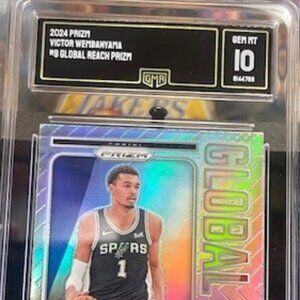 Wembanyama 2024-25 Panini Prizm Gem Mint 10 Global Reach